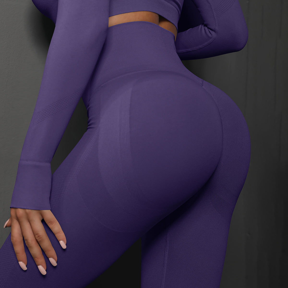 Rachael – Hohe Taille Naadloze Yogabroek in Effen Kleur