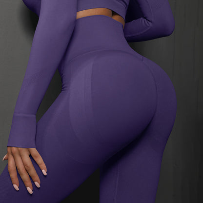 Rachael – Hohe Taille Naadloze Yogabroek in Effen Kleur