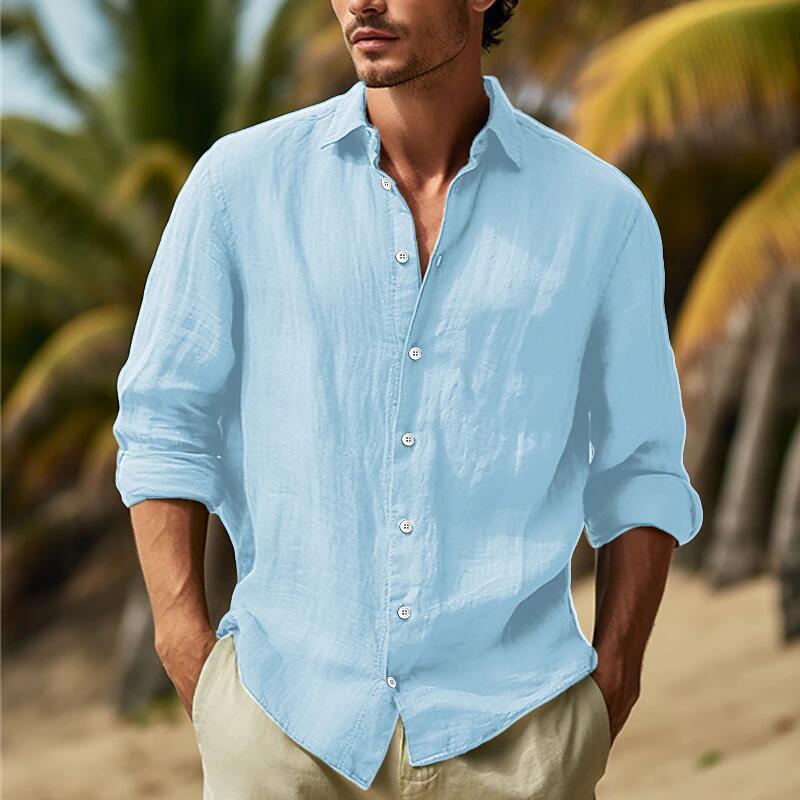 Harold – Casual Overhemd voor Heren in Effen Overmaat