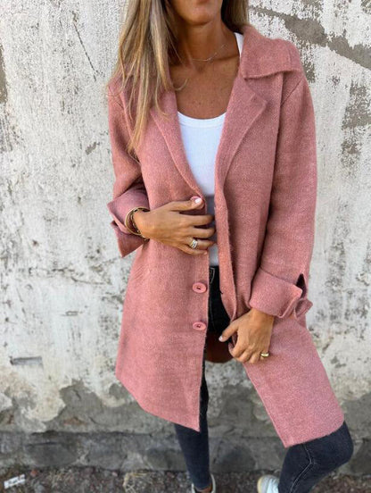 Victoria – Eenrijige Dames-Cardigan met Zakken