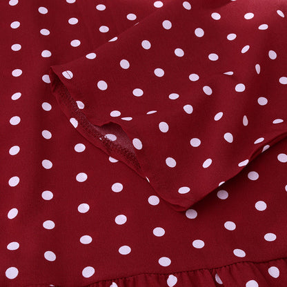 Leah – Elegante Polka Dot Tuniekjurk met Halflange Mouwen