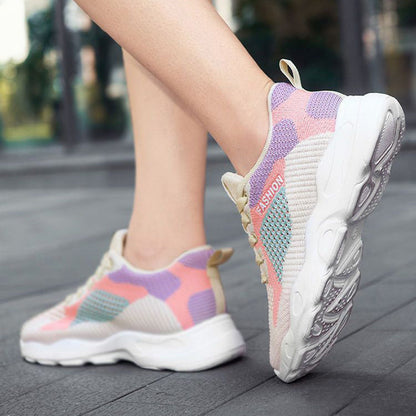 Heidi – Veelzijdige Dames-Sneakers met Kleurvlakken