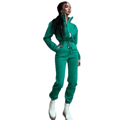 Natasha – Vrijetijds-Jumpsuit met Stehkragen