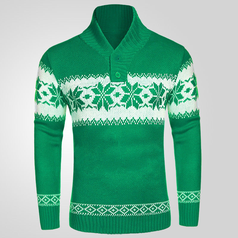 Danny – Herenpullover met Kerstmotief en Jacquard Breidesign
