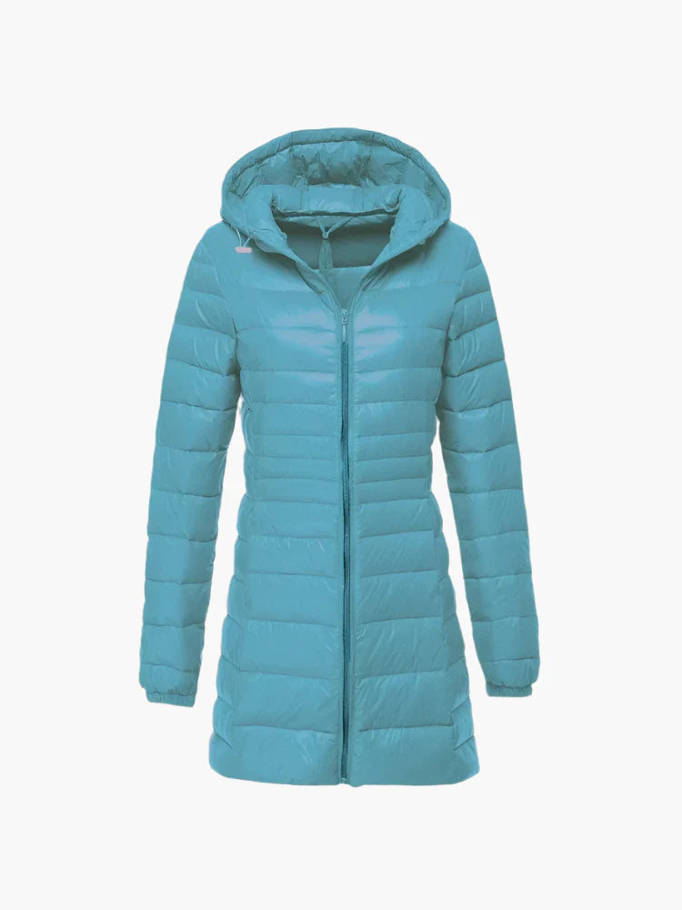 Natalie – Lange gewatteerde winterjas voor dames
