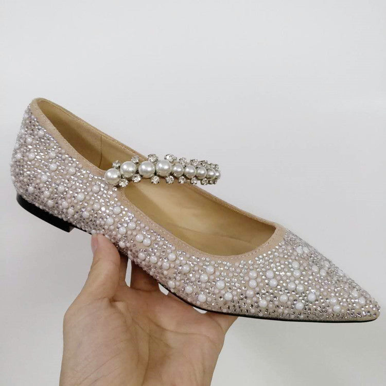 Rebecca – Spitzen schoenen met strass en parels