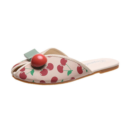 Gillian – Platte Dames-Strandslippers met Kersenteenkap
