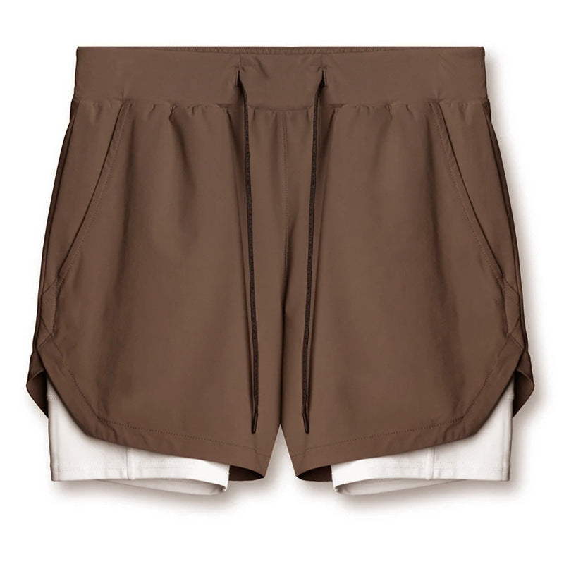 Aidan – Sportieve, sneldrogende, dubbele laag twee-in-één hardloopshorts