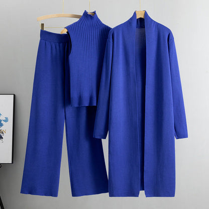 Elizabeth – Gebreid Set met Vest, Cardigan en Broek