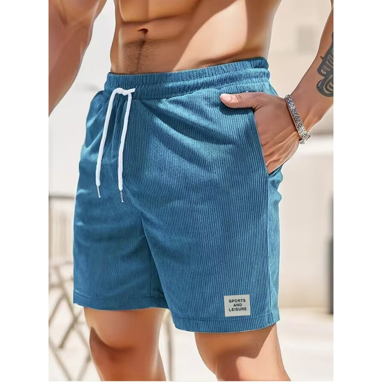 Tom – Sportieve Zomerbroeken van Corduroy met Trekkoord