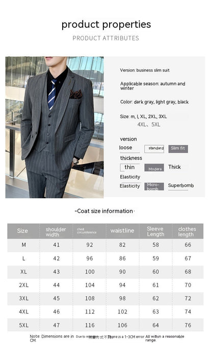 Percy – Gestreept Driedelig Herencostuum