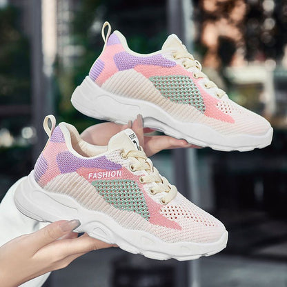 Heidi – Veelzijdige Dames-Sneakers met Kleurvlakken