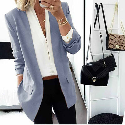 Faith – Slim Fit Blazer van Premium Vegan Suede
