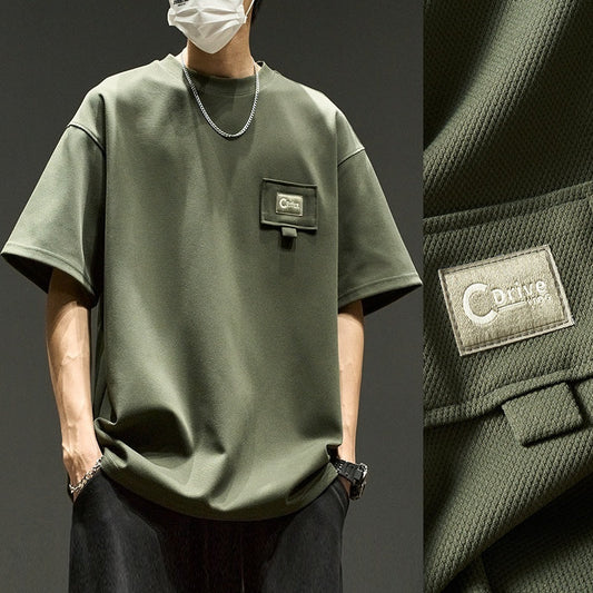 Paul – Wafel Korte Mouw Herenkleding in Amerikaanse Stijl