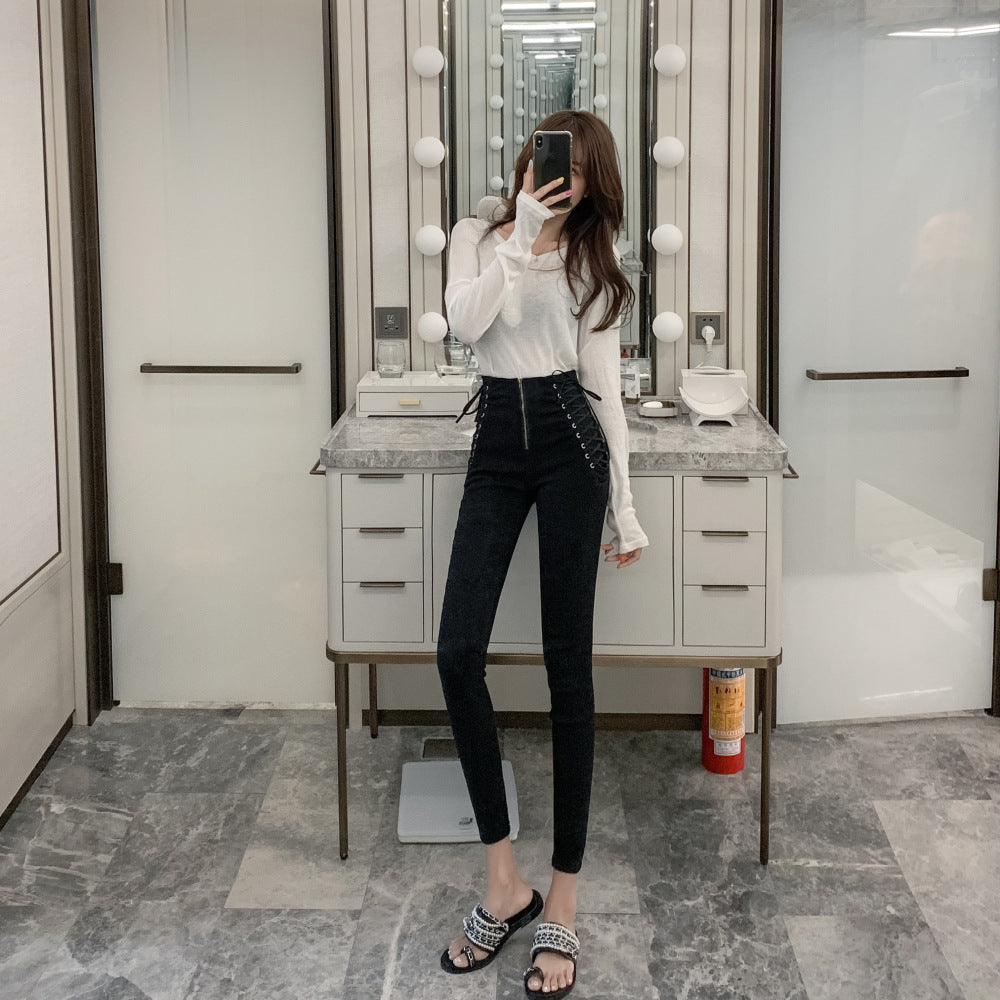 Christina – Hooggetailleerde Slim Skinny Jeans