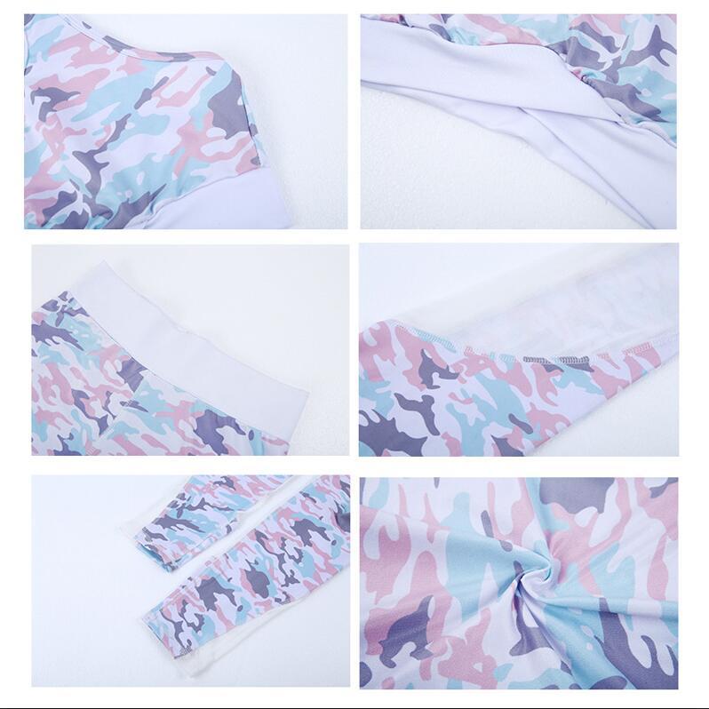 Denise – Camouflage Sportset met Mesh Beha en Fitness Leggings