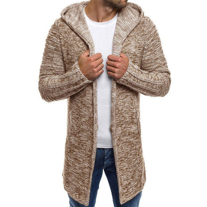 Gregory – Lange Heren Trenchcardigan met Kap voor de Winter