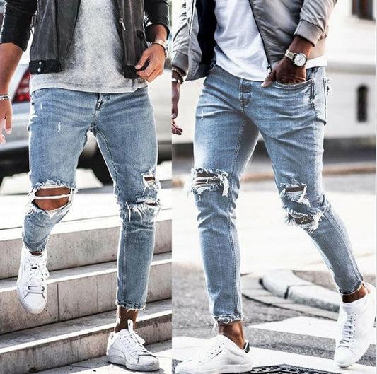 Matthew – Versleten Skinny Jeans voor Heren in Streetwear-Stijl