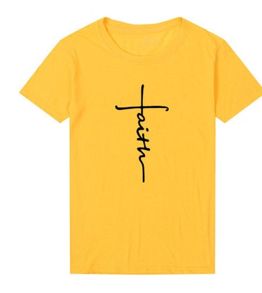 Christine – Dames T-Shirt van Katoen met Kruismotief