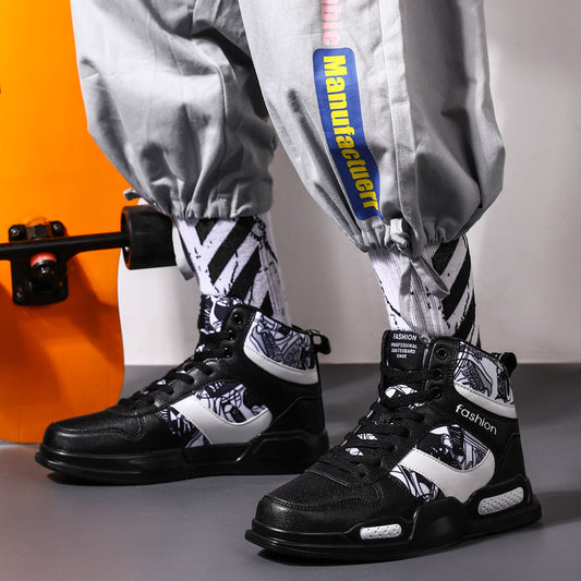 Allan – Sportieve Heren High-Top Graffiti Sneakers