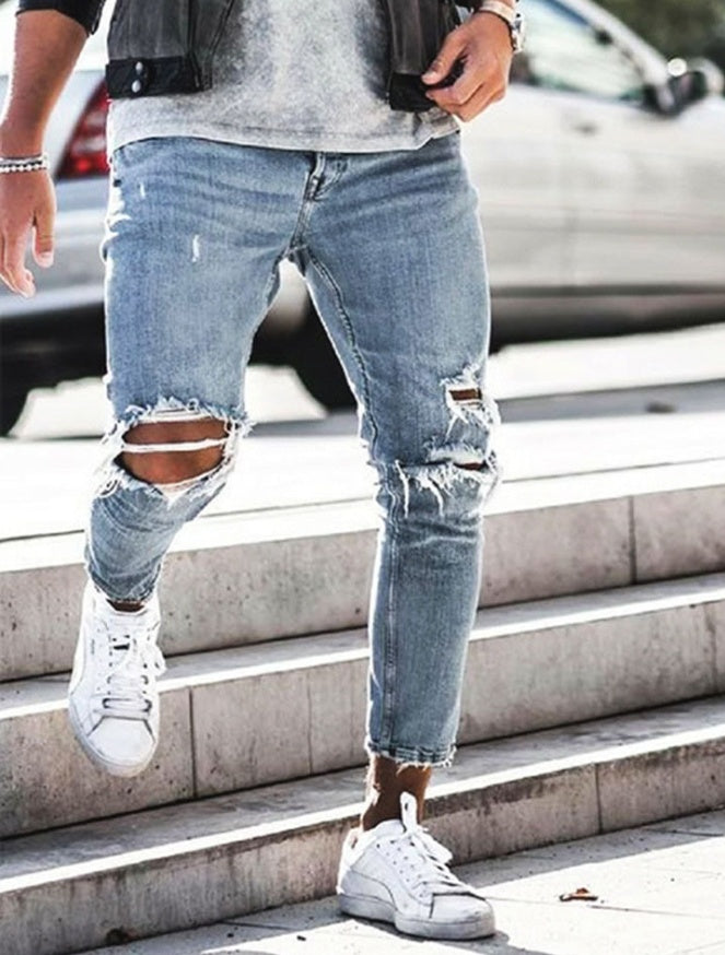 Matthew – Versleten Skinny Jeans voor Heren in Streetwear-Stijl