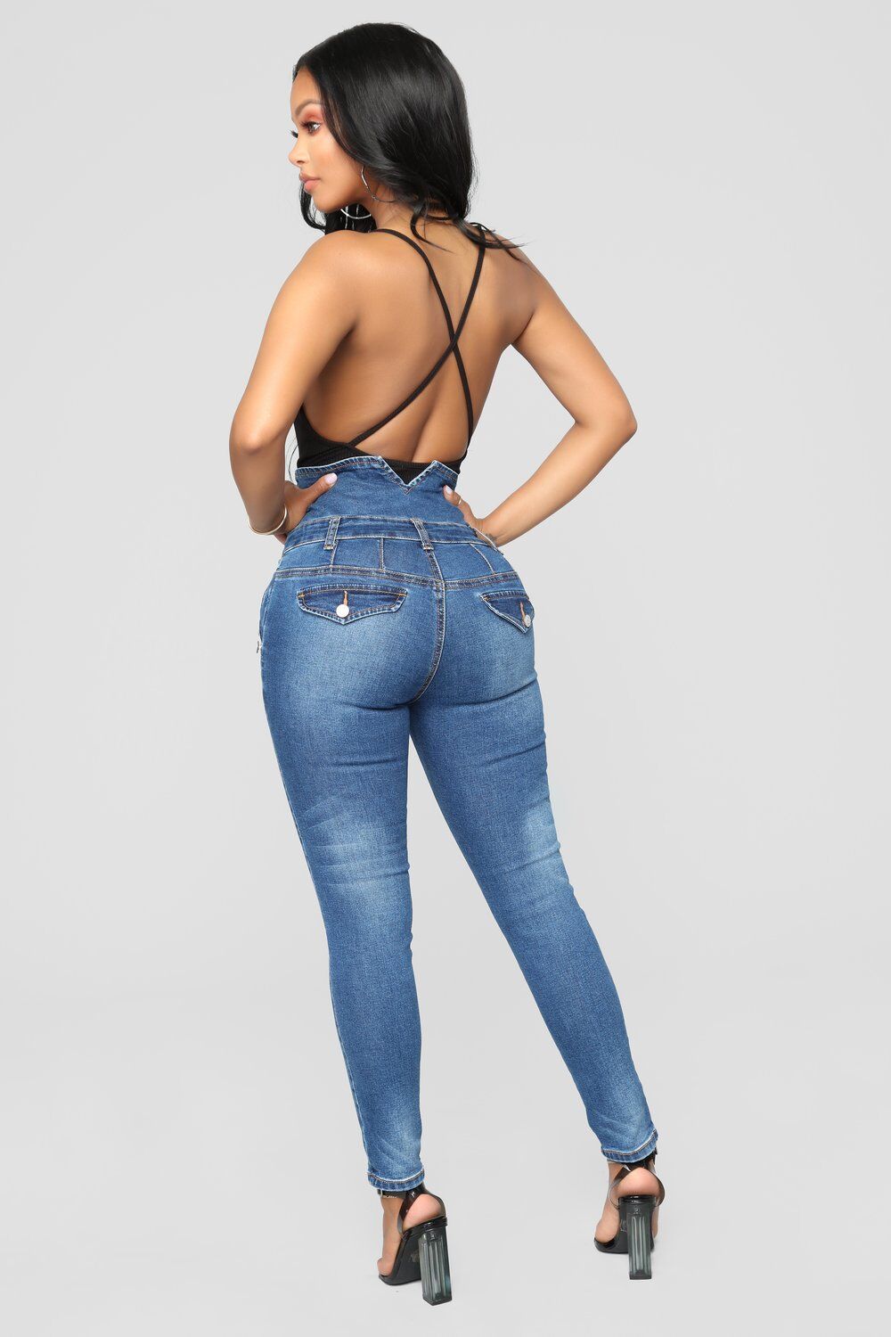 Tanya – Hoge Taille Skinny Jeans met Borduurwerk