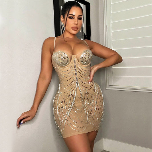 Angela – Modisch Damenkleid met Quasten voor Feestjes