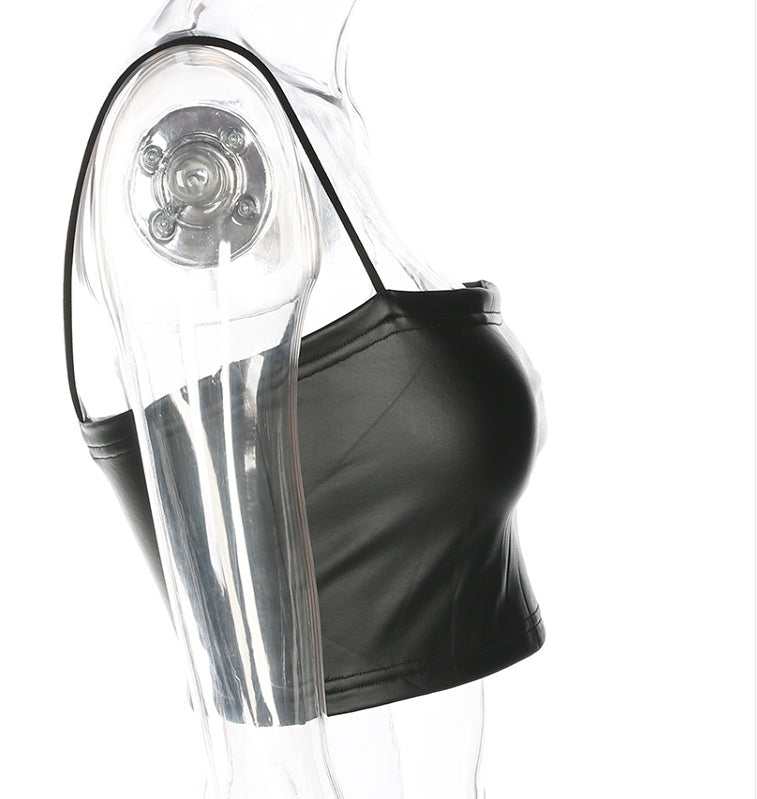 Wendy – Vegan Leren Top