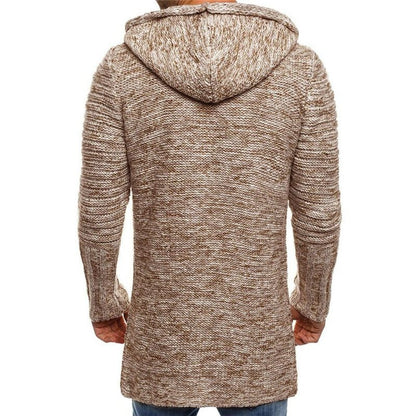 Gregory – Lange Heren Trenchcardigan met Kap voor de Winter