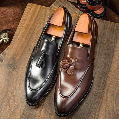 Lawrence – Business Casual Kwastenschoenen van vegan leer