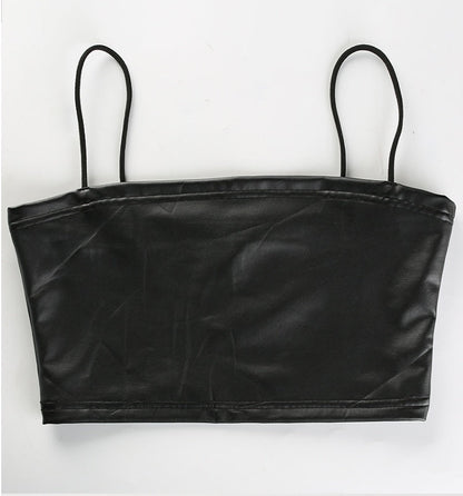 Wendy – Vegan Leren Top