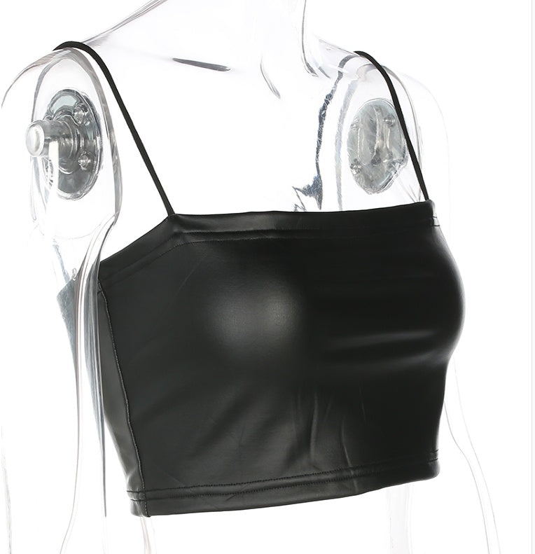 Wendy – Vegan Leren Top