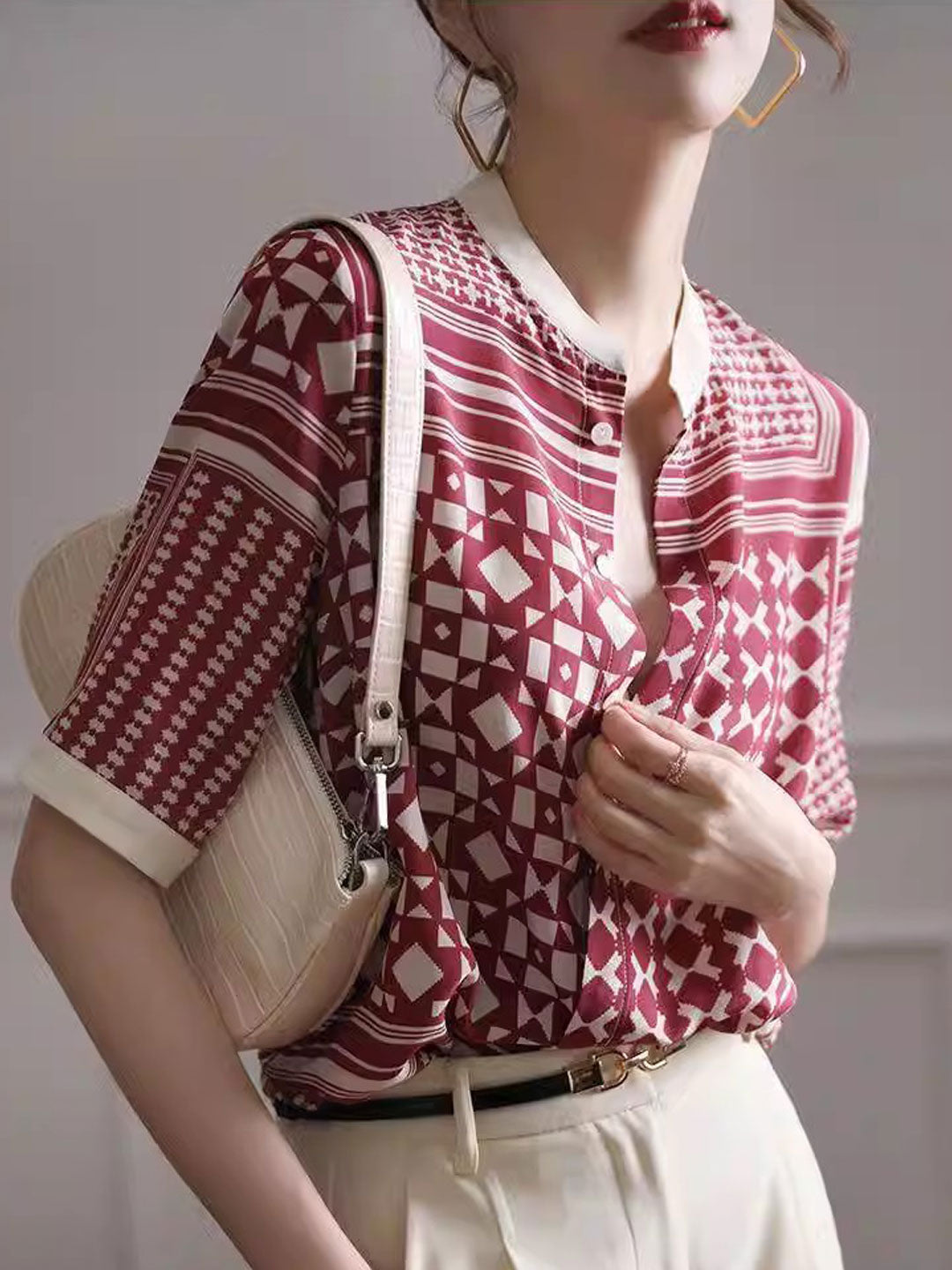 Imogen – Stijlvol Geruit Gestreept Dameshemd