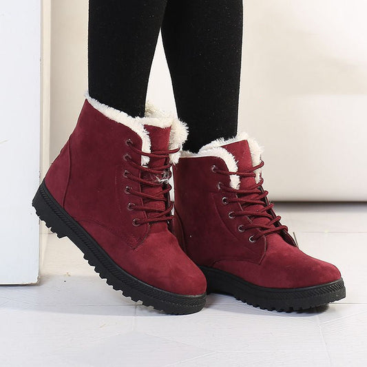 Sandra – Winterlaarzen met warme pluche enkel voor dames