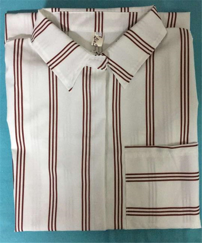 Rachael – Damesblouse met losse strepen en lange mouwen