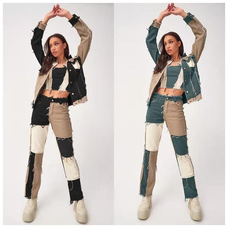 Anne – Rechte Damesjeans met Hoge Stretch en Rauwe Zoom