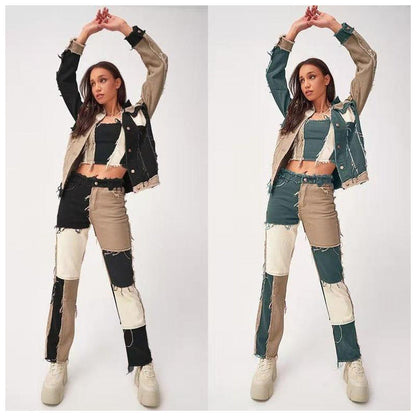 Anne – Rechte Damesjeans met Hoge Stretch en Rauwe Zoom