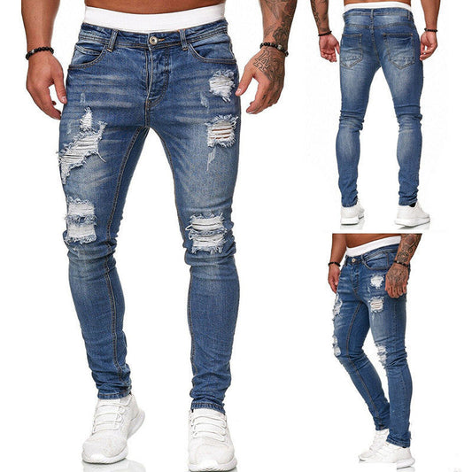 Alexander – Verbleekte Jeans voor Heren met Smalle Pijpen