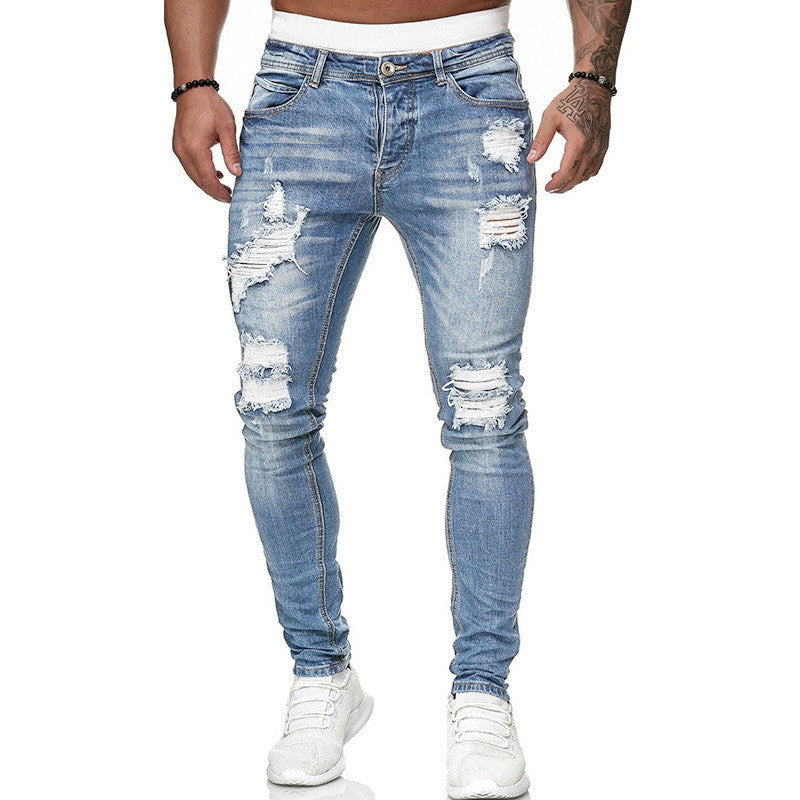 Alexander – Verbleekte Jeans voor Heren met Smalle Pijpen