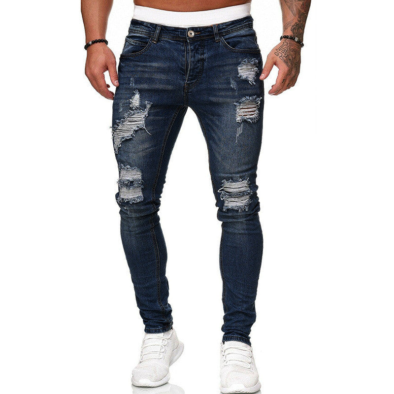 Alexander – Verbleekte Jeans voor Heren met Smalle Pijpen