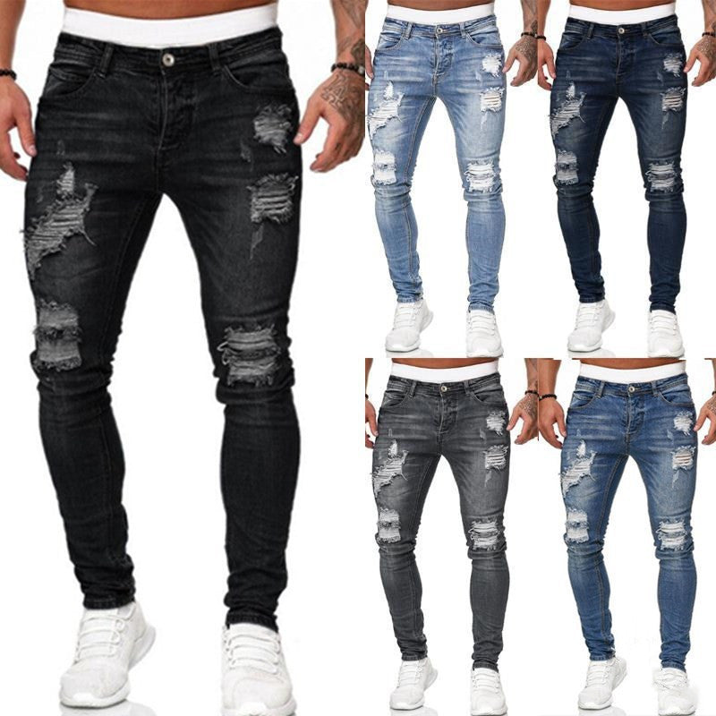 Alexander – Verbleekte Jeans voor Heren met Smalle Pijpen