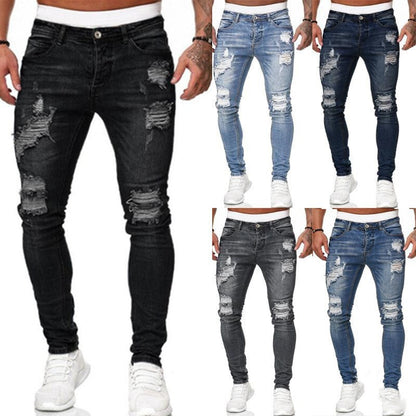 Alexander – Verbleekte Jeans voor Heren met Smalle Pijpen