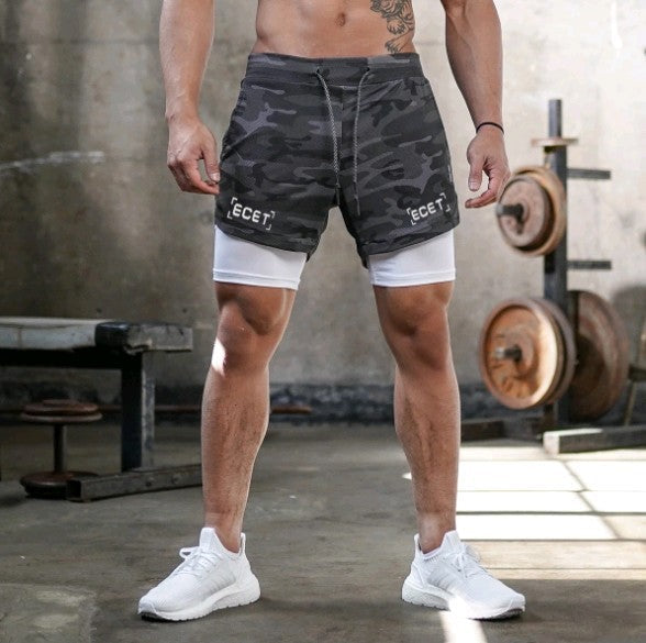 Billy – Sneldrogende dubbele laag fitnessbroek voor heren in de buitenlucht