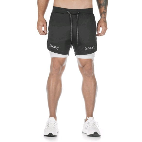 Billy – Sneldrogende dubbele laag fitnessbroek voor heren in de buitenlucht