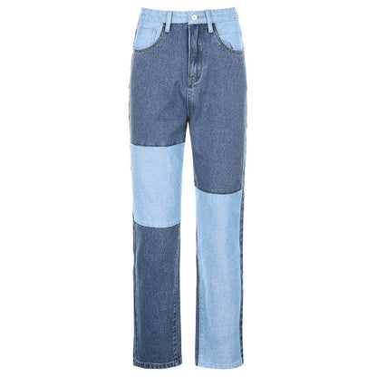 Angela – Hooggetailleerde Jeans met Contrasterende Naden voor Dames