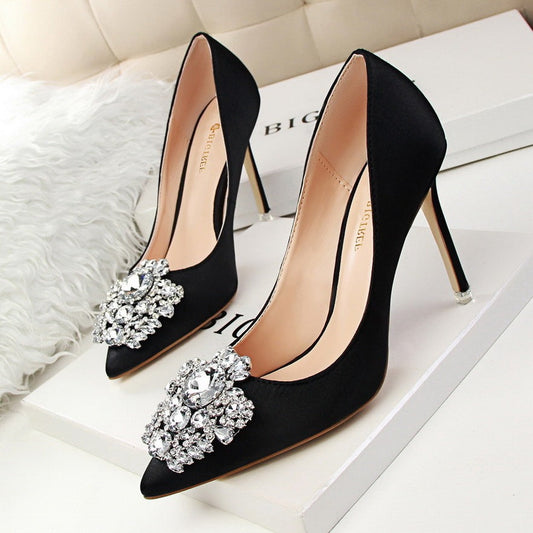 Rebecca – Stiletto Hoge Hakken van Premium Vegan Leer met Puntige Neus