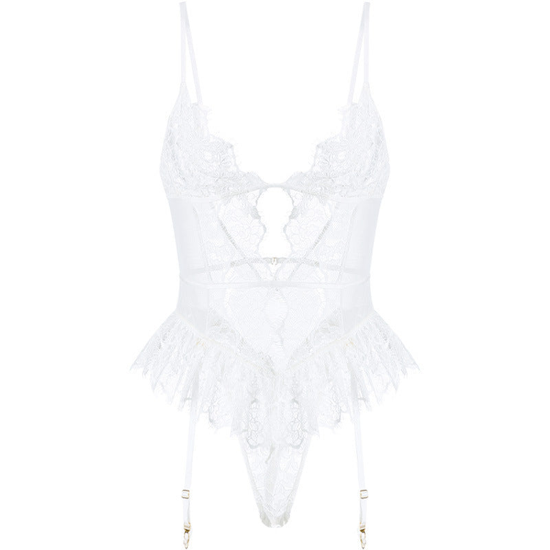Karen – Wateroplosbare Borduurwerk Jumpsuit Lingerie