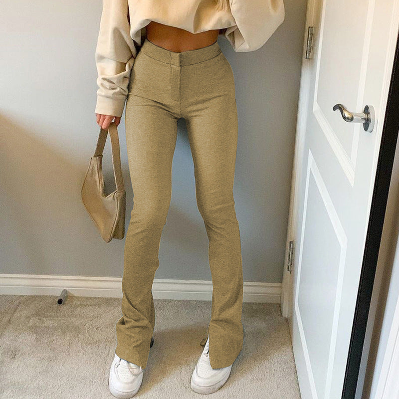 Joy – Hoog getailleerde Skinny-broek met Split voor Dames
