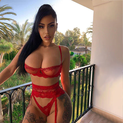 Jade – Transparant Spitzen-BH-Set voor Dames