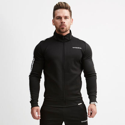 Andy – Gestreepte Slim-fit Hardloop-Sporttrui voor Heren